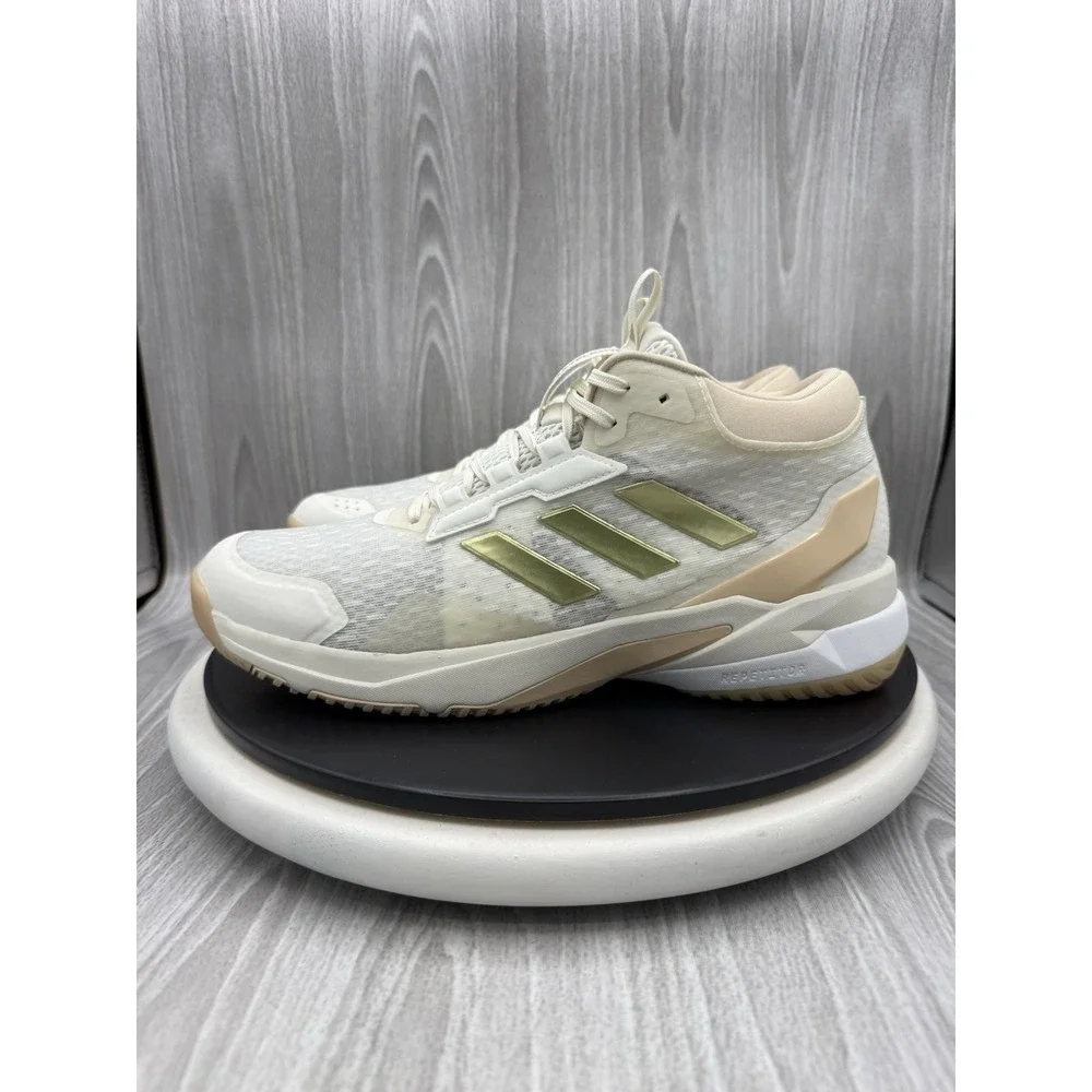 Adidas Crazyflight 6 Mid Womens 10 Indoor Volleyball Off White Gold Shoes HQ4686